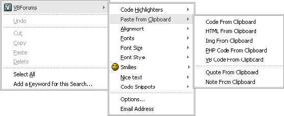 Paste from clipboard